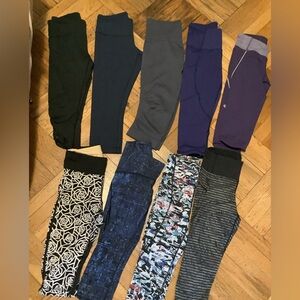 Lululemon cropped leggings size 4 bundle of 9. Read details.